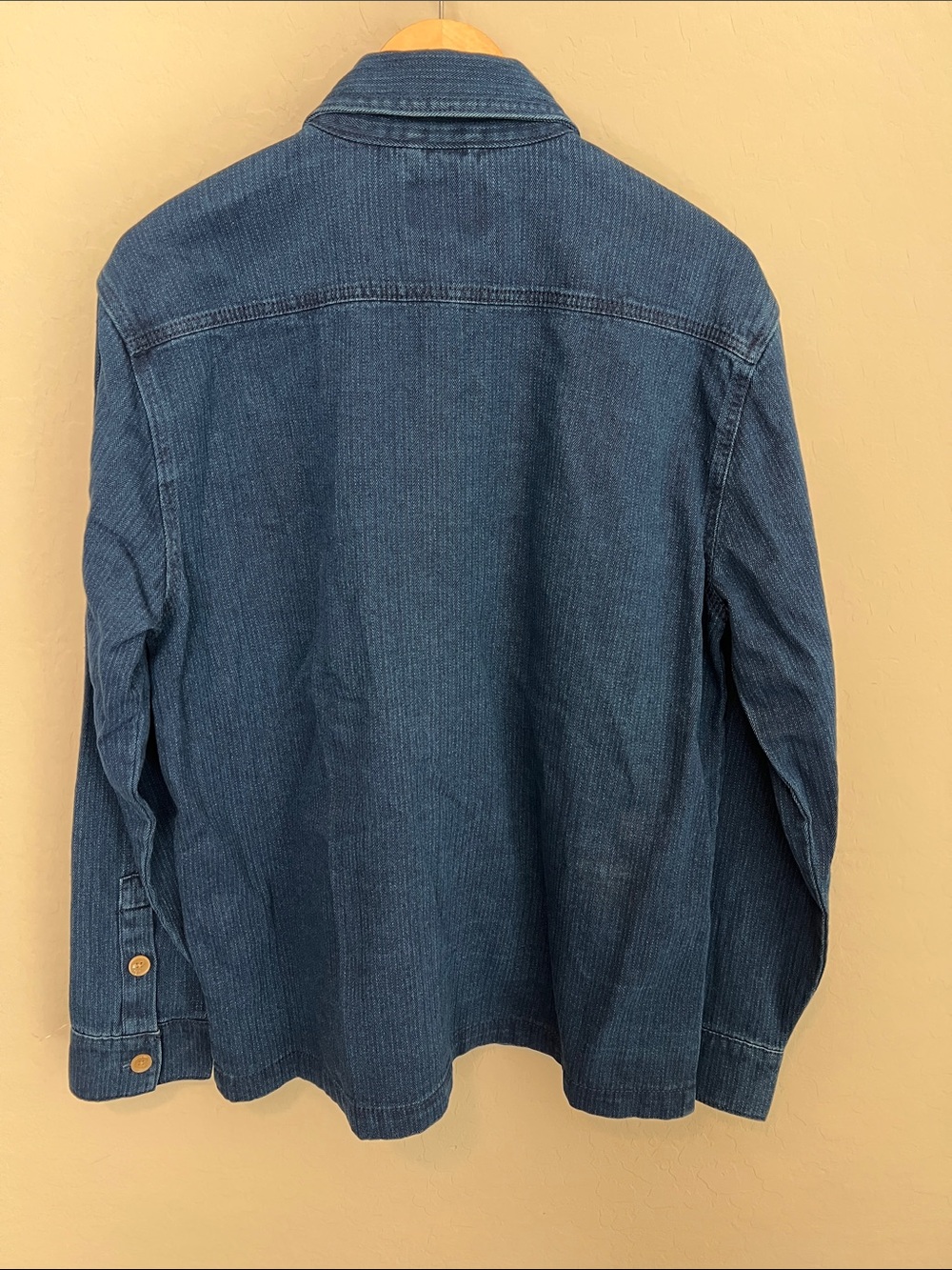 Folk Men's Indigo Denim Shirt Jacket - Picture 6 of 7